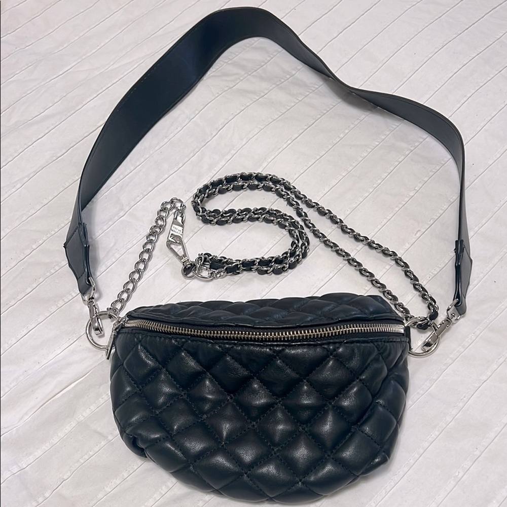 Steve Madden Mandie quilted faux leather sling/bum bag